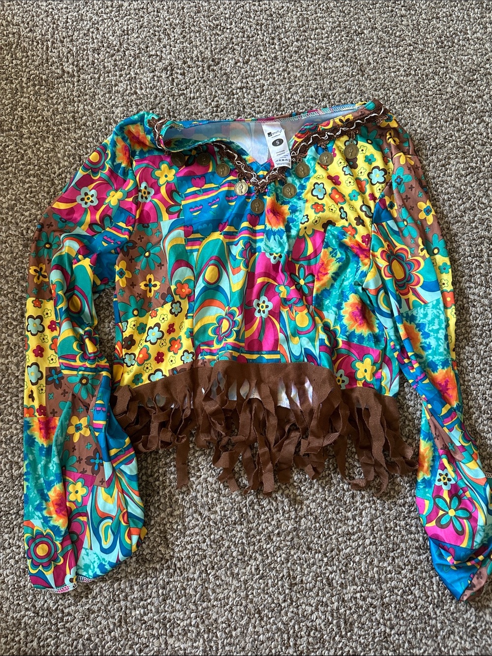 Hippie costume top with Fringe